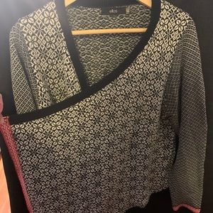 Swedish asymmetrical cut sweater cardigan